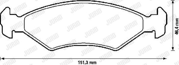 Jurid 572388J - Комплект спирачно феродо, дискови спирачки vvparts.bg