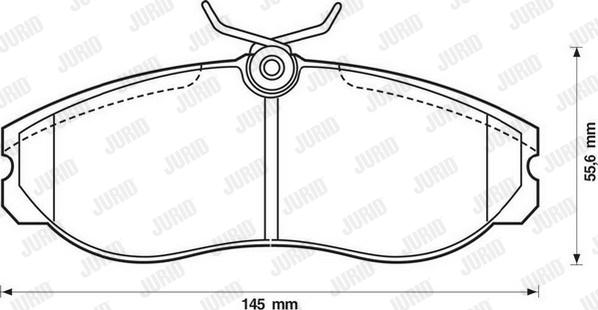 Jurid 572382J - Комплект спирачно феродо, дискови спирачки vvparts.bg