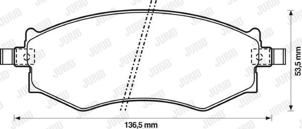 Jurid 572339J - Комплект спирачно феродо, дискови спирачки vvparts.bg