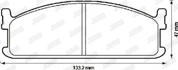 Jurid 572335J - Комплект спирачно феродо, дискови спирачки vvparts.bg