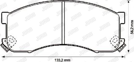 Jurid 572336J - Комплект спирачно феродо, дискови спирачки vvparts.bg