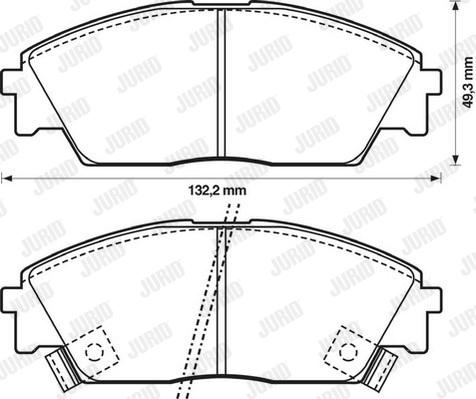 Jurid 572330J - Комплект спирачно феродо, дискови спирачки vvparts.bg