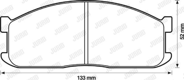 Jurid 572331J - Комплект спирачно феродо, дискови спирачки vvparts.bg