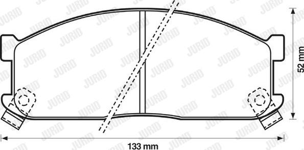 Jurid 572332J - Комплект спирачно феродо, дискови спирачки vvparts.bg