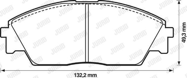 Jurid 572329J - Комплект спирачно феродо, дискови спирачки vvparts.bg