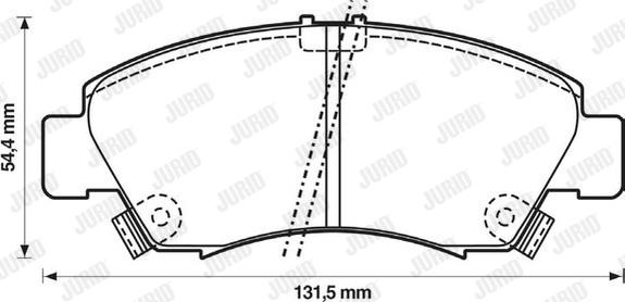 Jurid 572324J - Комплект спирачно феродо, дискови спирачки vvparts.bg