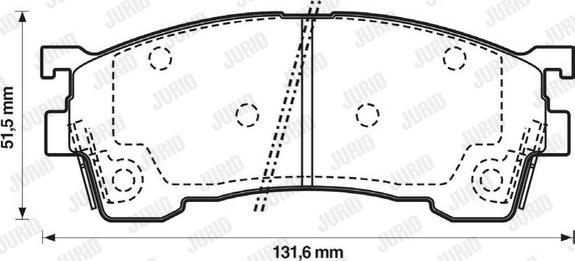 Jurid 572325J - Комплект спирачно феродо, дискови спирачки vvparts.bg