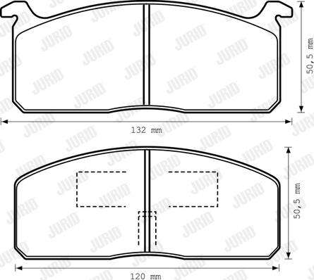 Jurid 572326J - Комплект спирачно феродо, дискови спирачки vvparts.bg