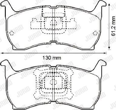 Jurid 572320J - Комплект спирачно феродо, дискови спирачки vvparts.bg