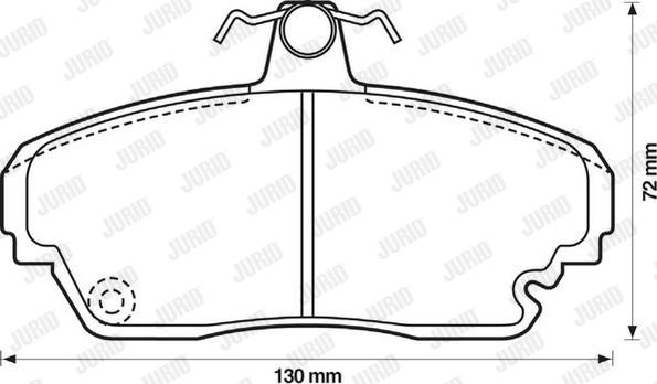 Jurid 572321J - Комплект спирачно феродо, дискови спирачки vvparts.bg