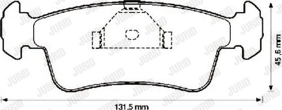 Jurid 572323J - Комплект спирачно феродо, дискови спирачки vvparts.bg