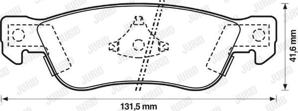 Jurid 572322J - Комплект спирачно феродо, дискови спирачки vvparts.bg