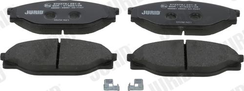 Jurid 572378J - Комплект спирачно феродо, дискови спирачки vvparts.bg