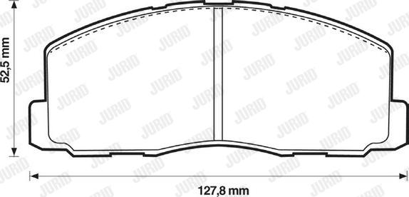 Jurid 572295J - Комплект спирачно феродо, дискови спирачки vvparts.bg