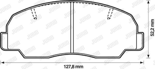 Jurid 572293J - Комплект спирачно феродо, дискови спирачки vvparts.bg