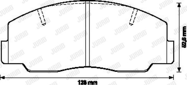 Jurid 572297J - Комплект спирачно феродо, дискови спирачки vvparts.bg