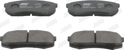 Jurid 572245J - Комплект спирачно феродо, дискови спирачки vvparts.bg