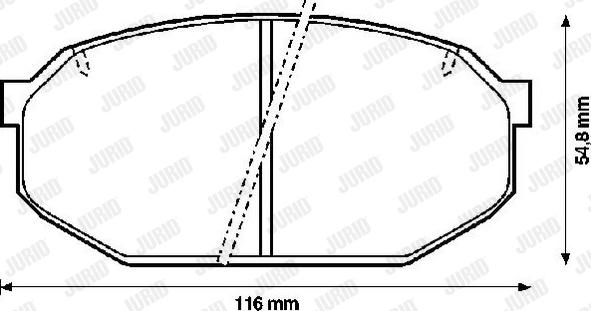 Jurid 572243J - Комплект спирачно феродо, дискови спирачки vvparts.bg