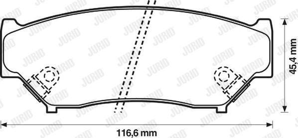 Jurid 572247J - Комплект спирачно феродо, дискови спирачки vvparts.bg