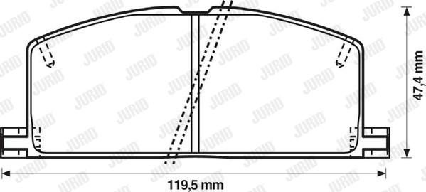 Jurid 572255J - Комплект спирачно феродо, дискови спирачки vvparts.bg