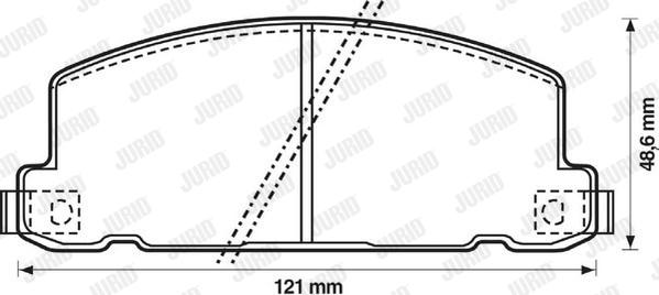 Jurid 572258J - Комплект спирачно феродо, дискови спирачки vvparts.bg