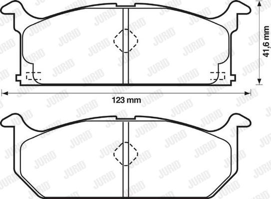 Jurid 572261J - Комплект спирачно феродо, дискови спирачки vvparts.bg