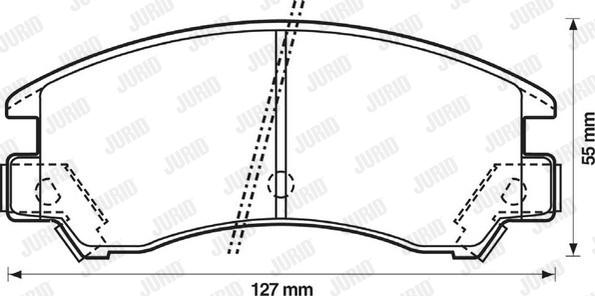 Jurid 572267J - Комплект спирачно феродо, дискови спирачки vvparts.bg