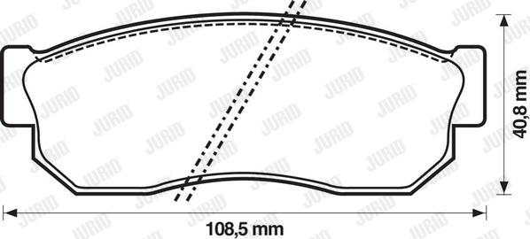 Jurid 572206J - Комплект спирачно феродо, дискови спирачки vvparts.bg