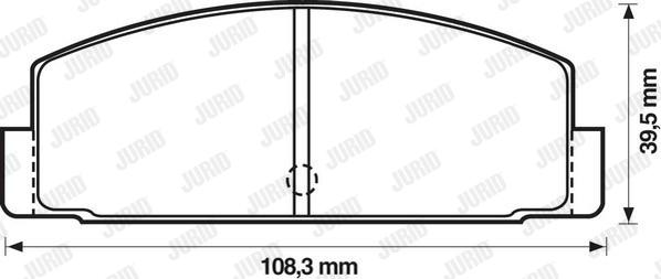 Jurid 572203J - Комплект спирачно феродо, дискови спирачки vvparts.bg