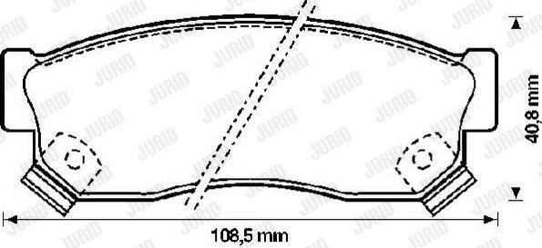 Jurid 572207J - Комплект спирачно феродо, дискови спирачки vvparts.bg