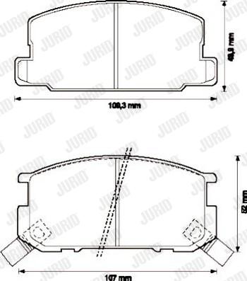 Jurid 572219J - Комплект спирачно феродо, дискови спирачки vvparts.bg