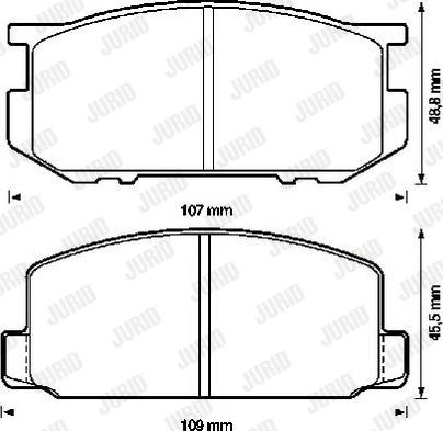 Jurid 572214J - Комплект спирачно феродо, дискови спирачки vvparts.bg