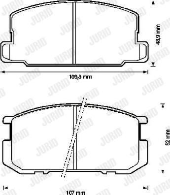 Jurid 572218J - Комплект спирачно феродо, дискови спирачки vvparts.bg