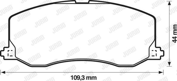 Jurid 572217J - Комплект спирачно феродо, дискови спирачки vvparts.bg