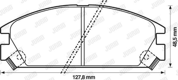 Jurid 572288J - Комплект спирачно феродо, дискови спирачки vvparts.bg