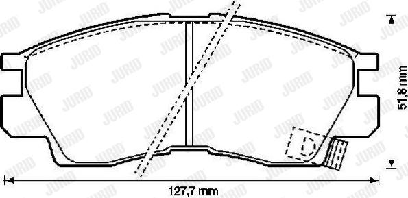 Jurid 572282J - Комплект спирачно феродо, дискови спирачки vvparts.bg