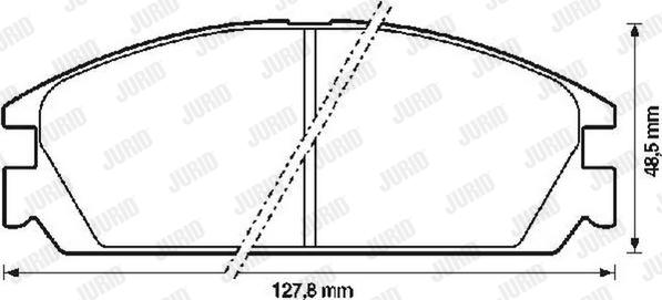 Jurid 572287J - Комплект спирачно феродо, дискови спирачки vvparts.bg