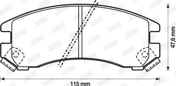 Jurid 572236J - Комплект спирачно феродо, дискови спирачки vvparts.bg