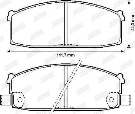 Jurid 572233J - Комплект спирачно феродо, дискови спирачки vvparts.bg