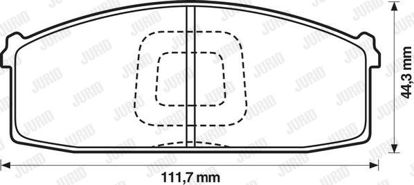 Jurid 572232J - Комплект спирачно феродо, дискови спирачки vvparts.bg