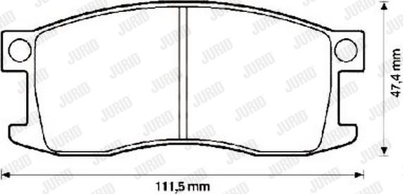 Jurid 572229J - Комплект спирачно феродо, дискови спирачки vvparts.bg