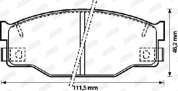 Jurid 572227J - Комплект спирачно феродо, дискови спирачки vvparts.bg