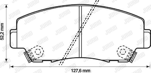 Jurid 572279J - Комплект спирачно феродо, дискови спирачки vvparts.bg