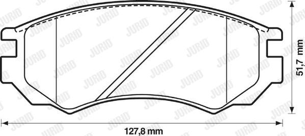 Jurid 572276J - Комплект спирачно феродо, дискови спирачки vvparts.bg