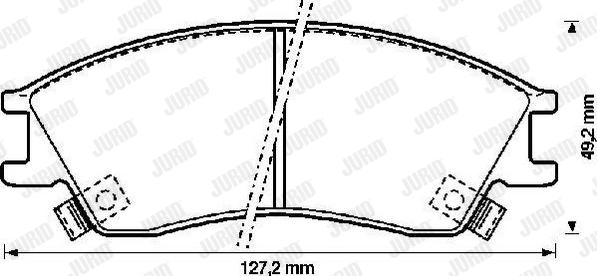 Jurid 572270J - Комплект спирачно феродо, дискови спирачки vvparts.bg