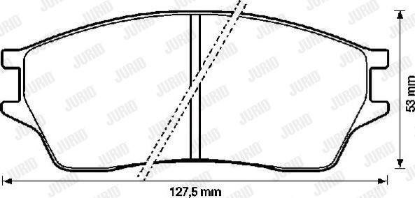 Jurid 572273J - Комплект спирачно феродо, дискови спирачки vvparts.bg