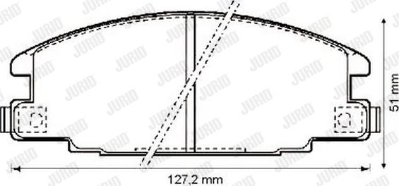 Jurid 572272J - Комплект спирачно феродо, дискови спирачки vvparts.bg