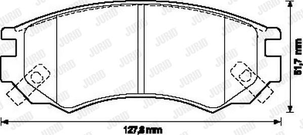Jurid 572277J - Комплект спирачно феродо, дискови спирачки vvparts.bg
