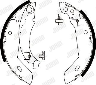 Jurid 361313J - Комплект спирачна челюст vvparts.bg