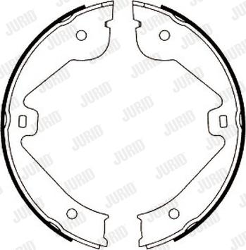 Jurid 362440J - Комплект спирачна челюст, ръчна спирачка vvparts.bg